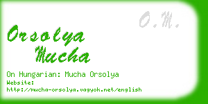 orsolya mucha business card